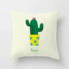 Office Chair Cushion Cover Creative Cartoon Cactus Print Pillow Cover Fashionable Luxury Home Decoration