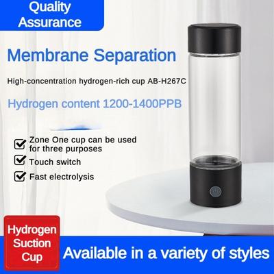 Tragbarer Membranseparations-Wasserbecher mit hohem Wasserstoffgehalt, Gesundheitsbecher, intelligenter Wasserstoffproduktions-Wasserbecher aus Borosilikatglas