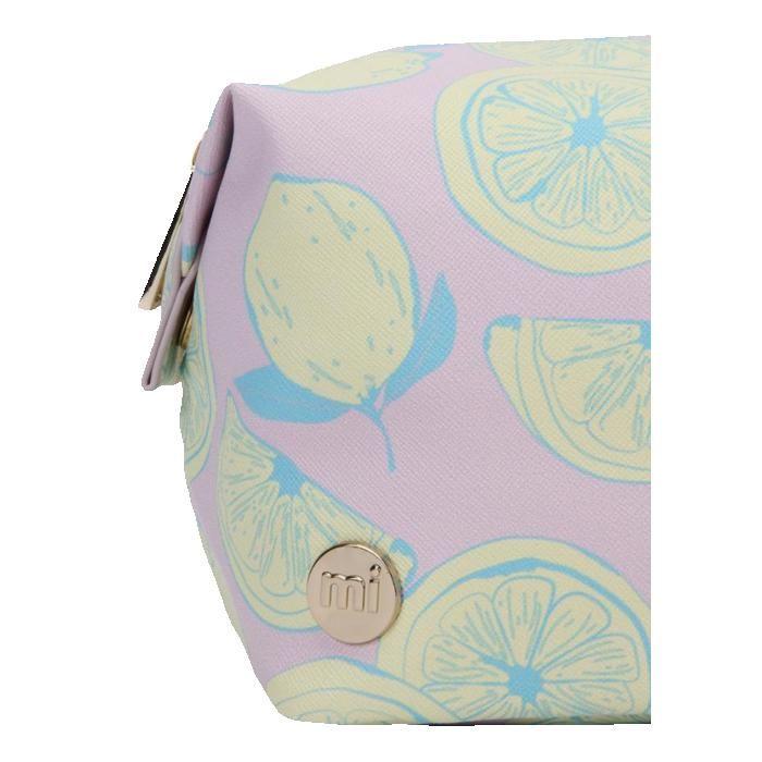 Trousse à Maquillage - MIPAC - Gold Wash Argent - Imprimé Fruits - 100% Polyester - 21x33 cm