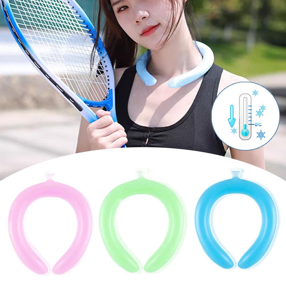 PCM Ice Neck Ring Summer Cooling Neckband Heatstroke Prevention Reusable 28℃ Natural Freeze No Condensation Long Lasting Cool