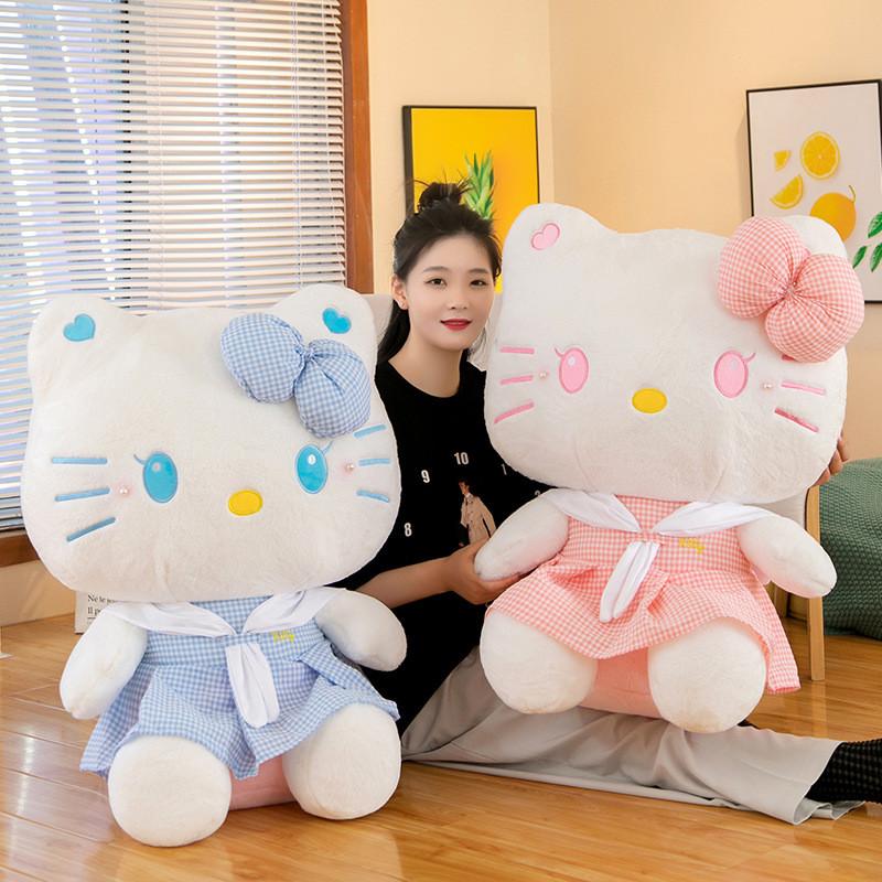 Adorable Kt Cat Plush Toy Featuring Cute Floral Dress For Kids And Collectors