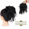 Chignon Disordinati Wrap su Elastico in Gomma Coda di Cavallo Fibra Sintetica ad Alta Temperatura Scrunchie Updo Parrucche KTB