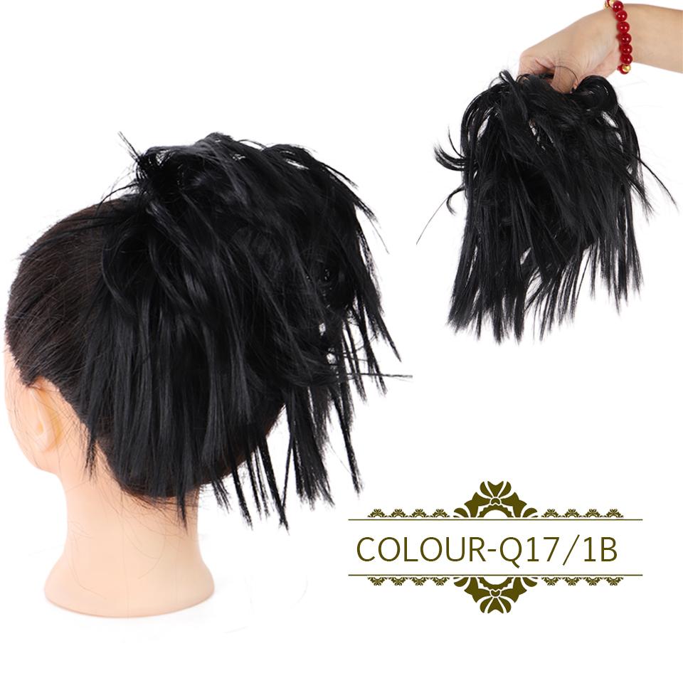 

Messy Chignons Wrap On Elastic Rubber Band Ponytail High Temperature Fiber Synthetic Scrunchie Updo Hairpieces KTB