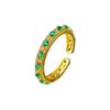 Emerald Zircon Diamond Retro Korean Fashion Ring