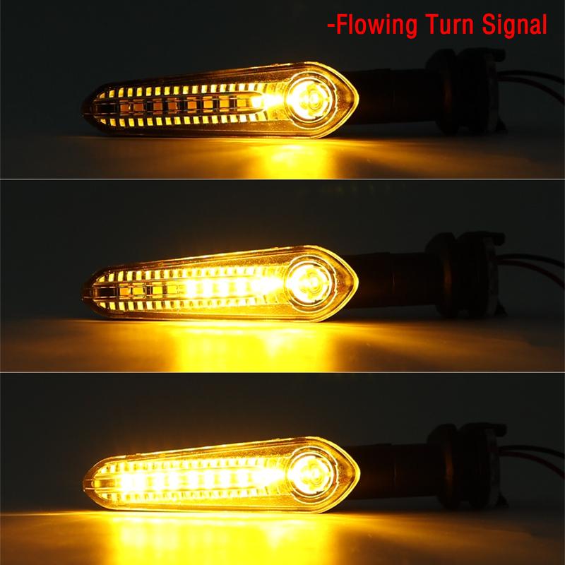 For YAMAHA MT07 Blinker Tenere 700 MT09 Tracer900 MT10 03 LED Turn Siganl Light Flowing Water Headlight Running Front Rear Lamp
