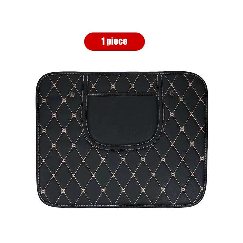 PU Leather Car Anti Kick Mats Car Seat Back Protector Cover Children's Rear Seat Dirt Mat Storage Bag Car Interior Accessories