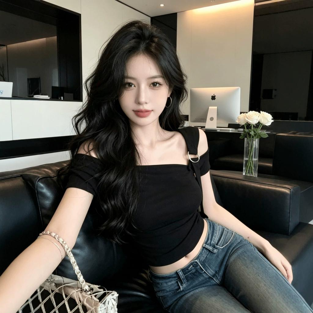 Slant shoulder off-shoulder short-sleeved T-shirt women's summer slim-fitting and thin design sense niche pure desire style short top tide