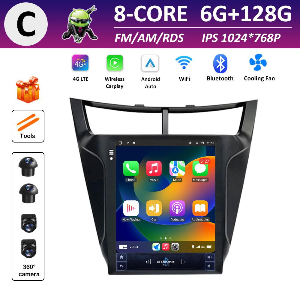 Cooling fan Wireless Carplay Car Video for Chevrolet Sail 3 2015 2016 2017 Radio Player DSP Stereo GPS Navigation Touch Screen