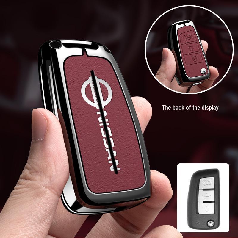 Metal Keychain Cover for Nissan Qashqai, X-Trail, Tiida, Kicks, Murano, Sylphy, Terra
