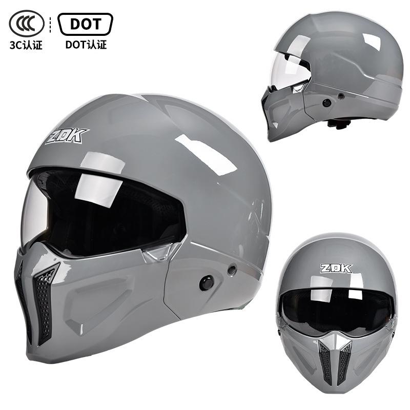 Exclusive Supply3C/Dot Certified Scorpion Motorcycle Helmet, Retro Helmet, Warrior Combo Helmet, Motorcycle Full-Face Helmet for All Seasons