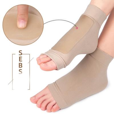 1pair Sports Invisible Silicone Gel Socks Elastic Soft Ankle Gel Sleeves Breathable Ankle Compression Sleeve Ice Hockey