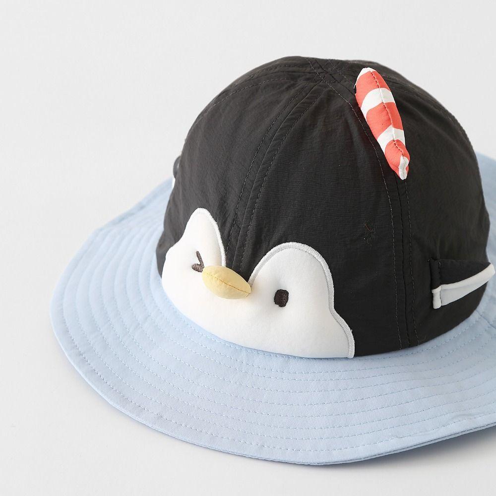 Big Brim Kids Penguin Sunscreen Hat Little Fish Children Beach Cap Children's Sun Hat Summer