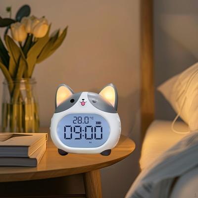 Sveglia 6 Toni Porta di Ricarica USB Timer Moda Decorativo da Scrivania Display Trasparente per