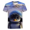 Summer New Penguin Pattern Men's T-shirt Fun Element Round Neck Extra Large Comfortable Short sleeved Top