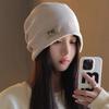 Windproof Winter Hat Coldproof Knitted Pullover Cap Fashion Skullies Hat  for Women