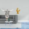 Tribal Bull Head Sculpture Wall Hanging Art And Statue Feng Shui Decor for Office Farmhouse Bedroom