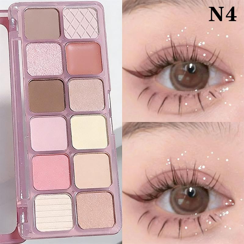 

Dikalu Diamond Peach Kumquat Eyeshadow Palette Nude Pink Purple Eye Pearl Glitter Shadows Korean Charming Contour Eyes Make Up 4