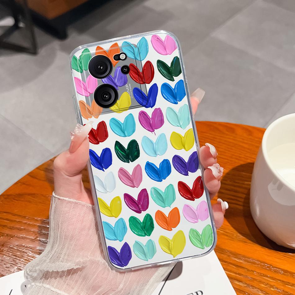 Clear Case For Xiaomi 13T Pro Soft TPU Silicone Cute Cartoon Back Cover For Xiaomi 13 T 13TPro Anti Drop Lightweight Phone Cases