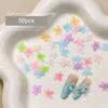 50pcs Flower Nail Charm Jewelry DIY Art Y2K Style 3D Nail Art Decorations