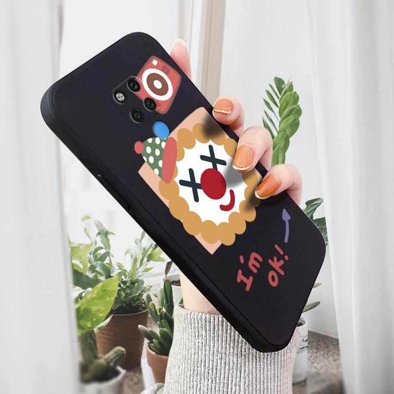 

Чехол для телефона с мультяшным красочным узором, квадратный, жидкий, силикон, TPU, полное покрытие, противоударный, защитный чехол для камеры Huawei Honor Vivo Vivo Y15 чёрный