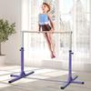 Bară de gimnastică pentru copii de 3+ ani cu înălțime reglabilă, Fabricată din oțel și lemn masiv de fag, Violet