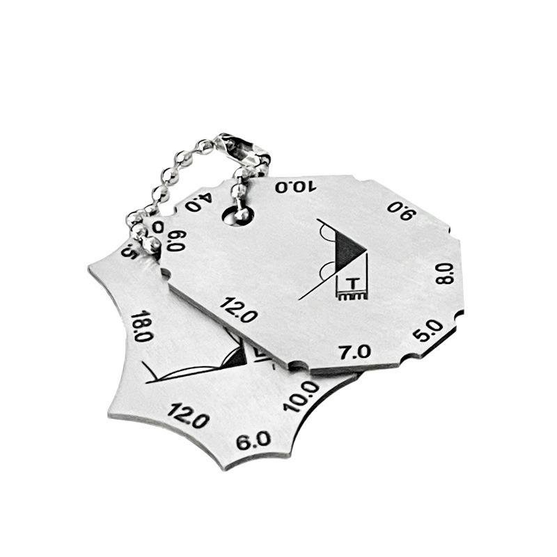 Stainless Steel Right Angle Weld Gauge - Portable Weld Inspection and Measurement Tool