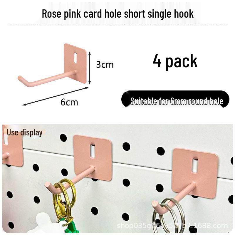 Pegboard Wall Organizer with Hooks - No-Drill Storage Rack for Entryway or Study Room.
