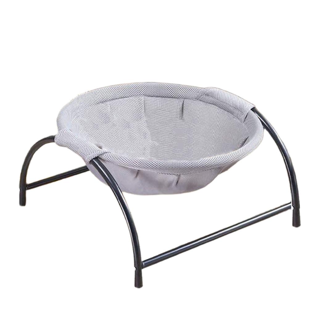 Elevated Cat Hammock Bed Comfortable Breathable Removable Raised Standing Pet Sleeping Bed for Home Grey
