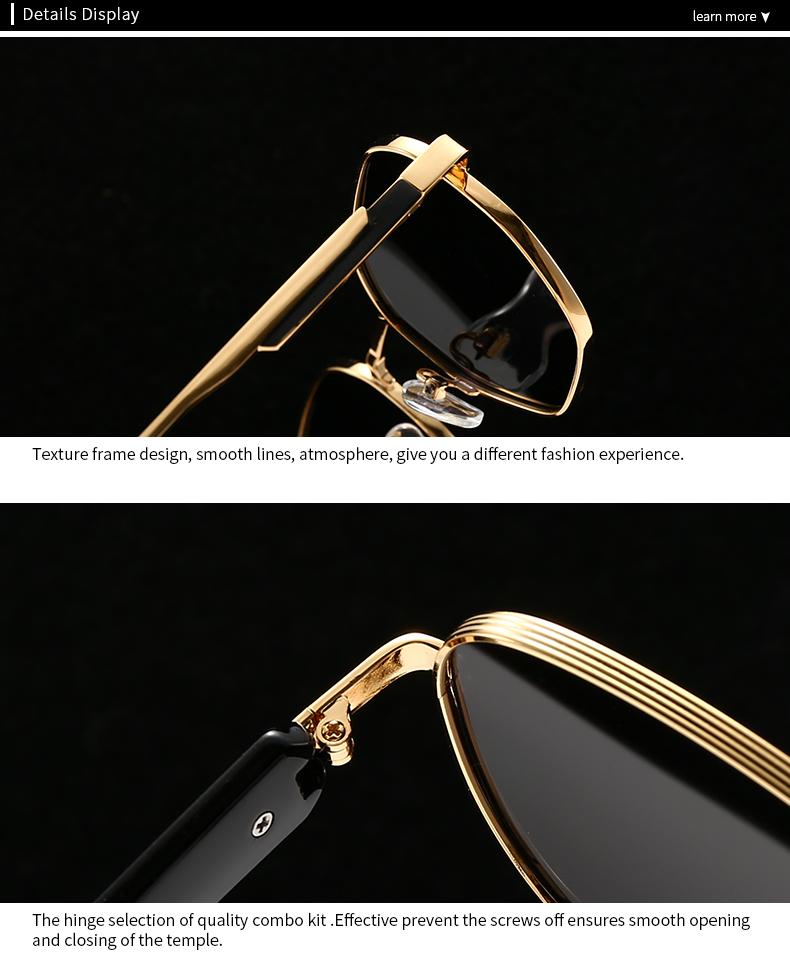 Cross-Border New Style Mens European American Pin-Style Sunglasses Trendy Street Photography Retro Modern Charm