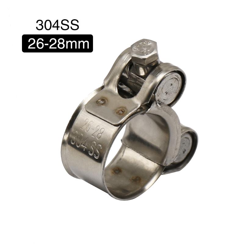 Motorcycle Single Exhaust Pipe Clamp Tube 26-63mm Exhaust Clamp Clip for Slip-on Type Muffler 26-28mm