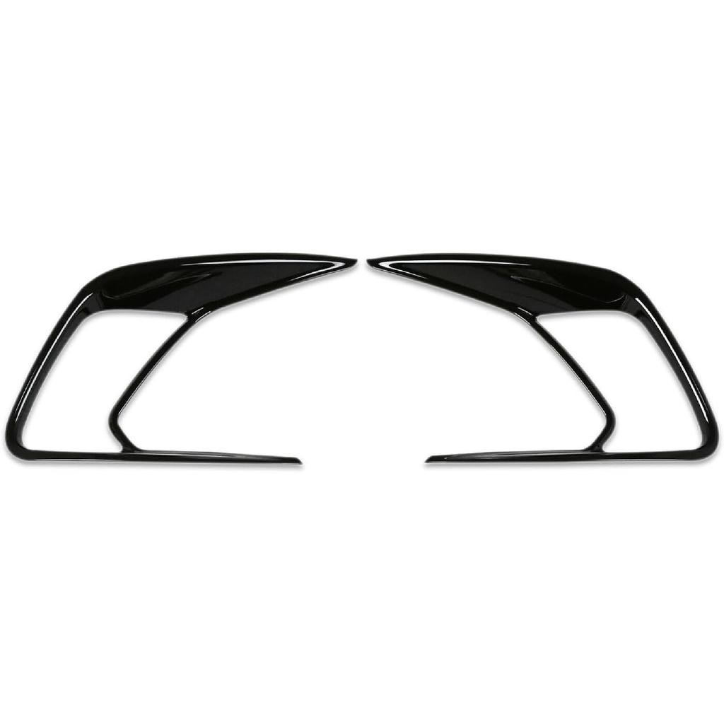 Car Accessories Compatible with Toyota New Grand Highlander 2024 2025 2026 Exterior Front Fog Light Lamp Cover Trim ABS 2PCS(Glossy Black Style)