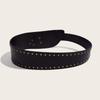 Y2k Women's Waist Belt Gothic Dress Jeans Belt Fashionable Rivet Leather Belt  Streetwear