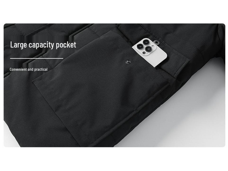 Dad's Winter Warm Plus Velvet Thick Cotton Jacket for Middle-Aged Men