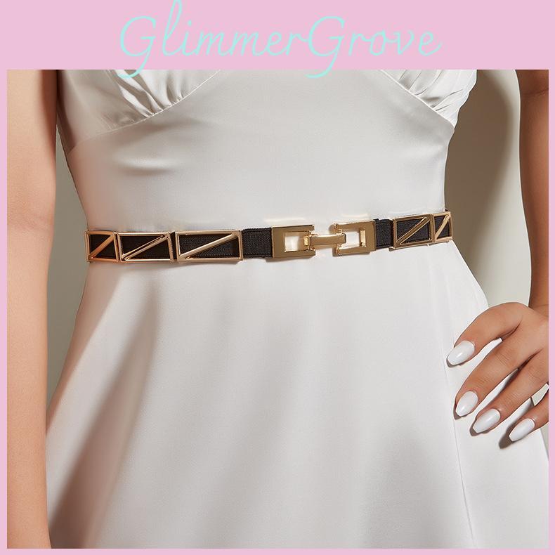 Women Metal Waist Band With Elastic Closure For Casual And Formal Outfits