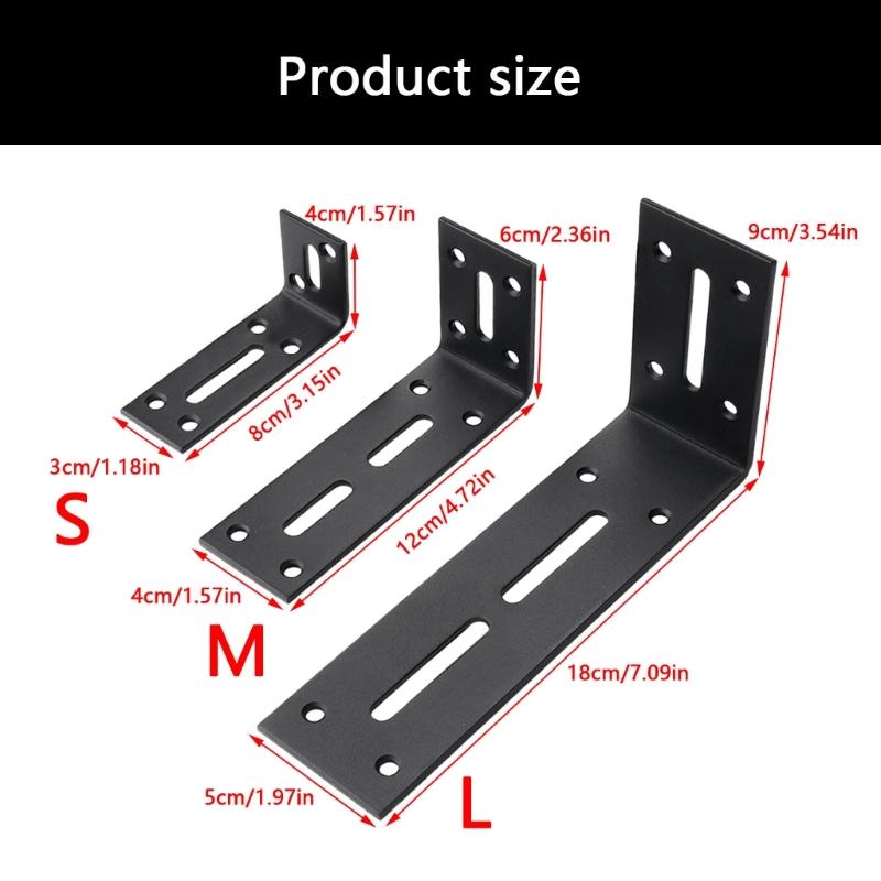 Kitchen Cabinet Support Brackets Thickened Steel Right Angles Corners Brace Heavy Duty L Shelf Bracket Easy to Install