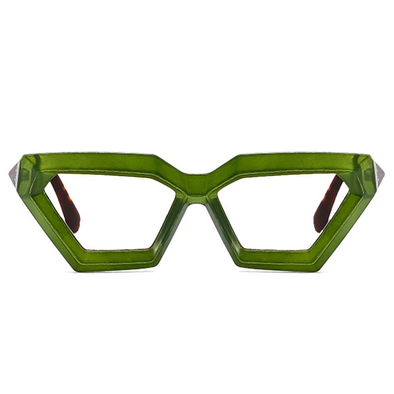 New Hip Hop Street Style Triangle Cat Eye Glasses With Irregular Shape Fashionable Myopia Eyewear -0.5 -1.0 -2.0 To -6.0