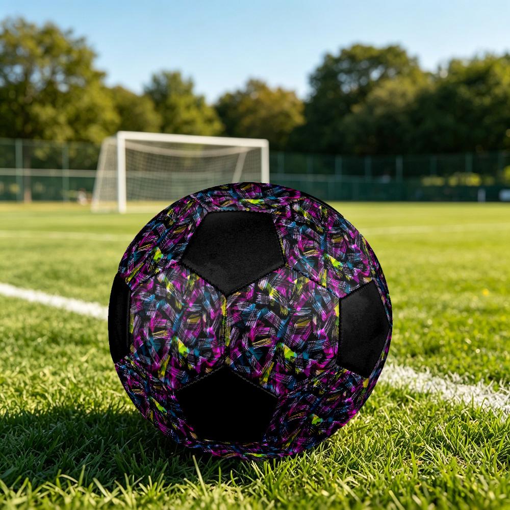 1pc Abstract Brush Strokes Durable Soccer Ball/Football, Size 5, Perfect for Training, Entertainment And Competition,Gift yy26060691