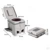 Camping Toilet Foldable Trash Can Easy Clean Compact Portable Potty Travel for Hiking