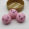 3Pcs/Set Simulated Steamed Bun Toy with Steamer Stress Relief Pig Chick Panda Bun Squeeze Sensory Toy Slow Rising Dumpling Stress Ball