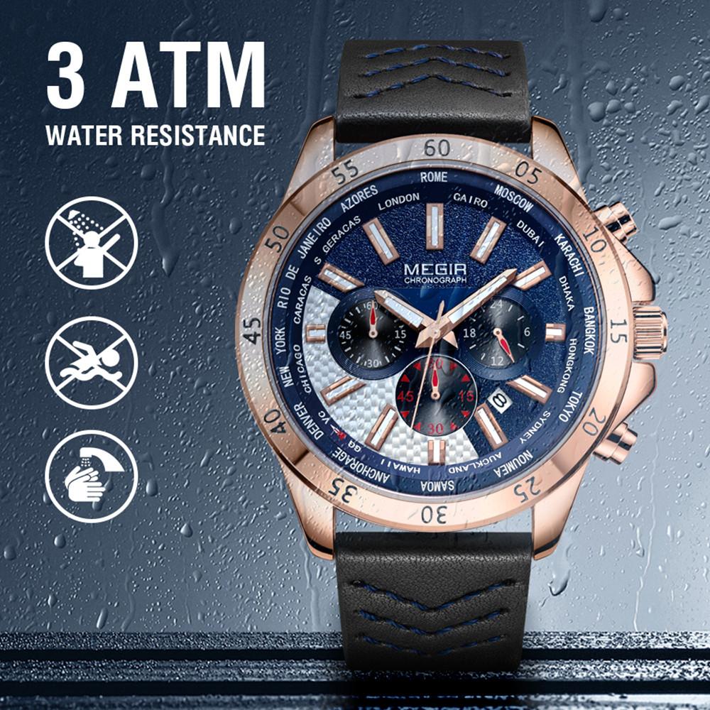 Erkek Kol Saati MEGIR Watch Men Fashion Sport Quartz Mens Watches Top Brand Luxury Military Watch Relogio Masculino Zegarek Mesk