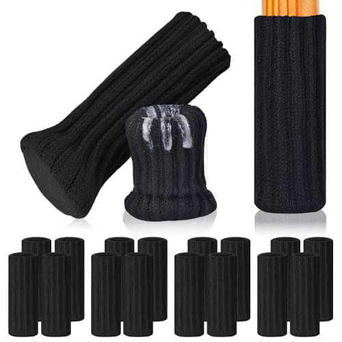 

Chair Leg Covers, Chair Socks, Anti-Scratch, Double-Layer Knit Chair Leg Caps with Silicone Interior, Anti-Slip Felt, Table Leg Covers, Chair Leg Caps
