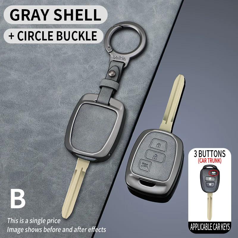 Svagd6 Zinc Alloy Car Key Case Full Cover Shell Fob For Toyota Corolla Altis Auris Aygo Yaris Camry RAV4 Verso TC IM Shell Accessories