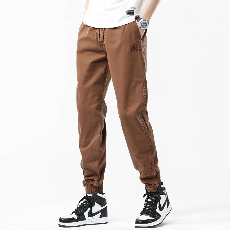 New toe-tied overalls men's multi-pocket trendy brand men's loose casual men's high-end retro men's trousers