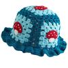 Strawberry Bucket Hat Women Knit Hats Fashionable Crochet Knit Sun Hat Knitted Fishing Hat Breathable Knit Bucket Hat For Women