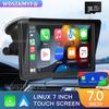 Wireless CarPlay Android Auto Car Radio 7inch Portable Touch Screen Multimedia Video Player With Rear View Camera +32G TF Card