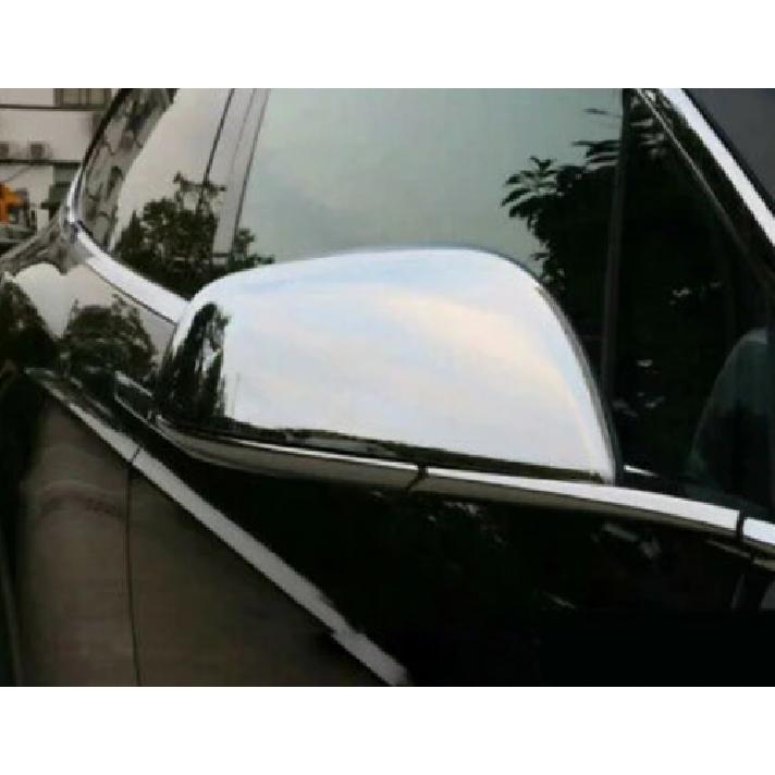 ABS Chrome Rearview Mirror Side Lid Cover Trim For 2013- Tesla Model S 2pcs