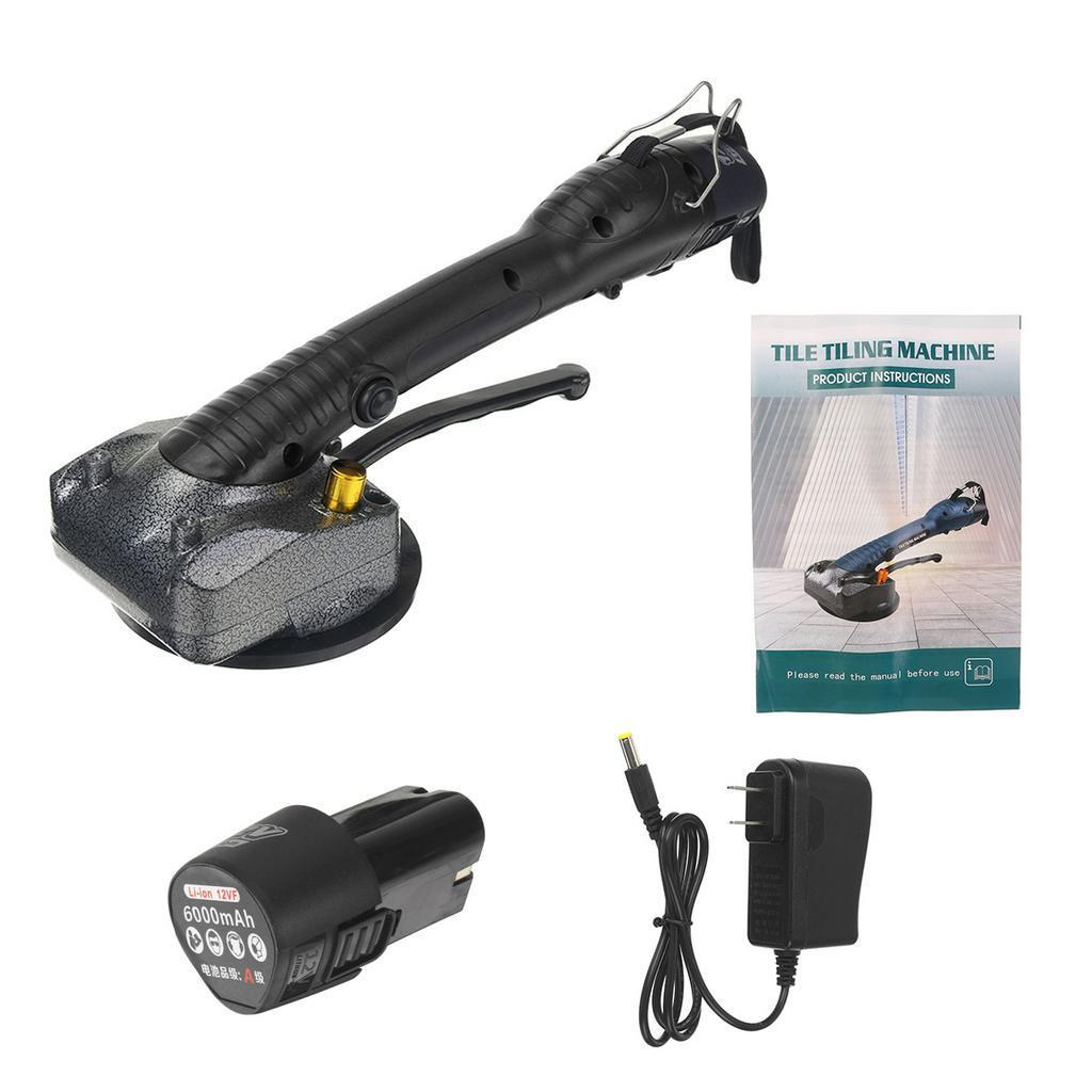 Machine à carrelage 1000W, 6000mAh, 110V/240V, réglable, automatique, peut aspirer 45kg, outil d'installation au sol, aspiration de carrelage, mur de sol + 2 batteries