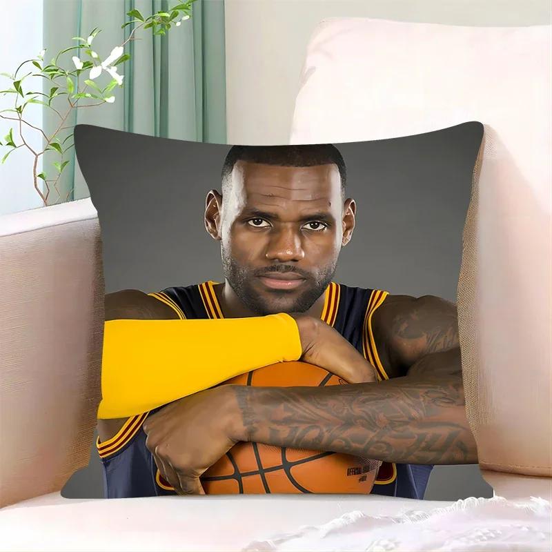 fashion Pillow Cover Iving Room Car Restaurant Deck Chair Dakimakura L-LeBron James Throw Pillows Square Home Decor PillowcaseZT, 30x30cm