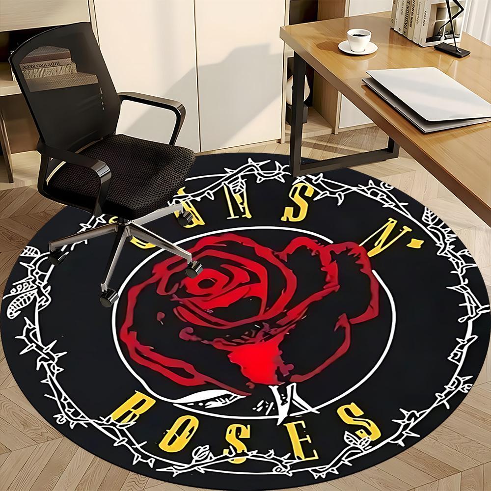 1pc Guns N' RosesChair Carpet for Office, Non-slip, Soft and Durable Office Rug for Interior Decoration, Perfect for Office yy250925133