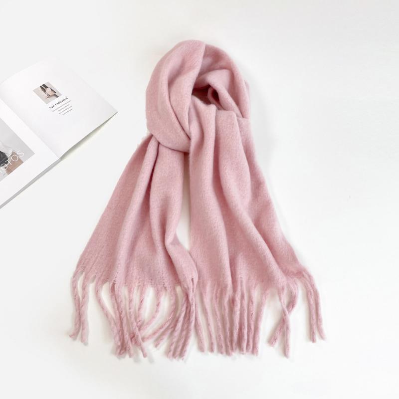Solid Color Scarf Women's Winter New Imitation Cashmere Scarf Multi-color Warm Scarf Long Shawl